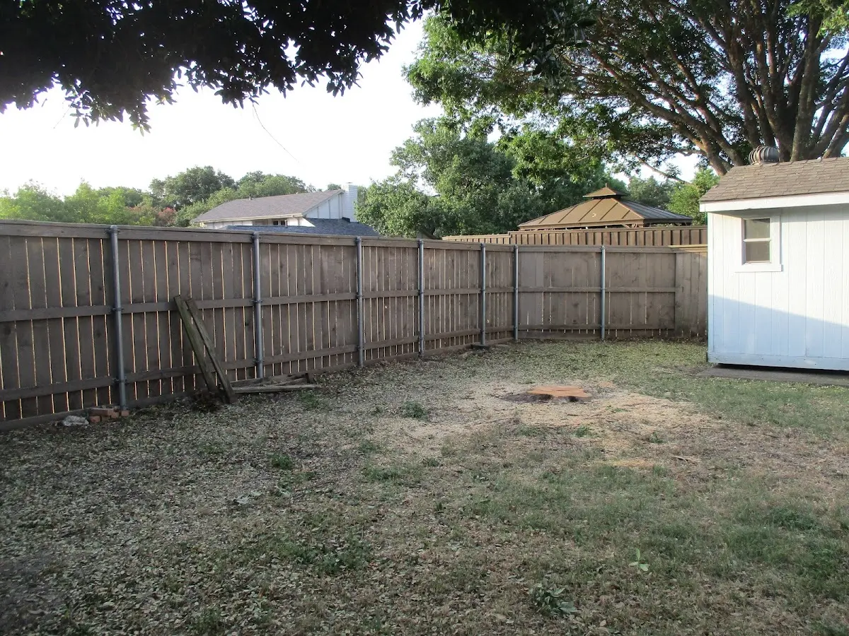 Cleared yard after professional tree removal in Bunola
